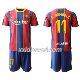 FC Barcelona Ousmane Dembele 11 Domaći Dječji Komplet Dresovi za Nogomet 2020-2021 (+ kratke hlače)